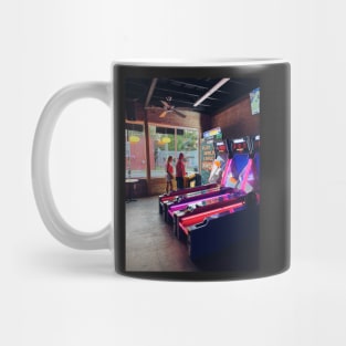 Vintage Neon Arcade Game Machines Mug